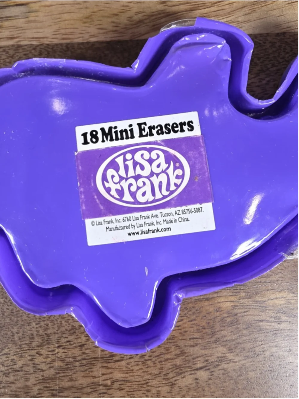 Lisa Frank Mini Erasers VTG 2000s Lot 17 Purple Dolphin Tray Y2K School Kawaii
